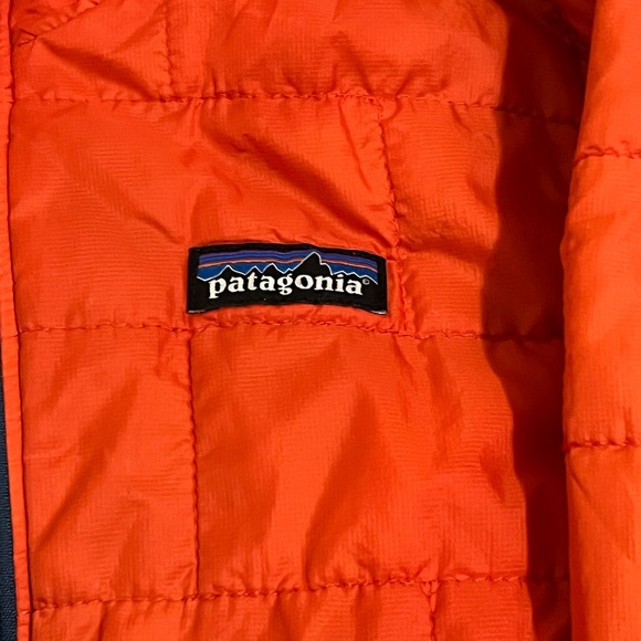 Patagonia Nano Vibrant Orange Quilted Puff Lightweight Jacket Boys Size XS 5-6 - Picture 2 of 9